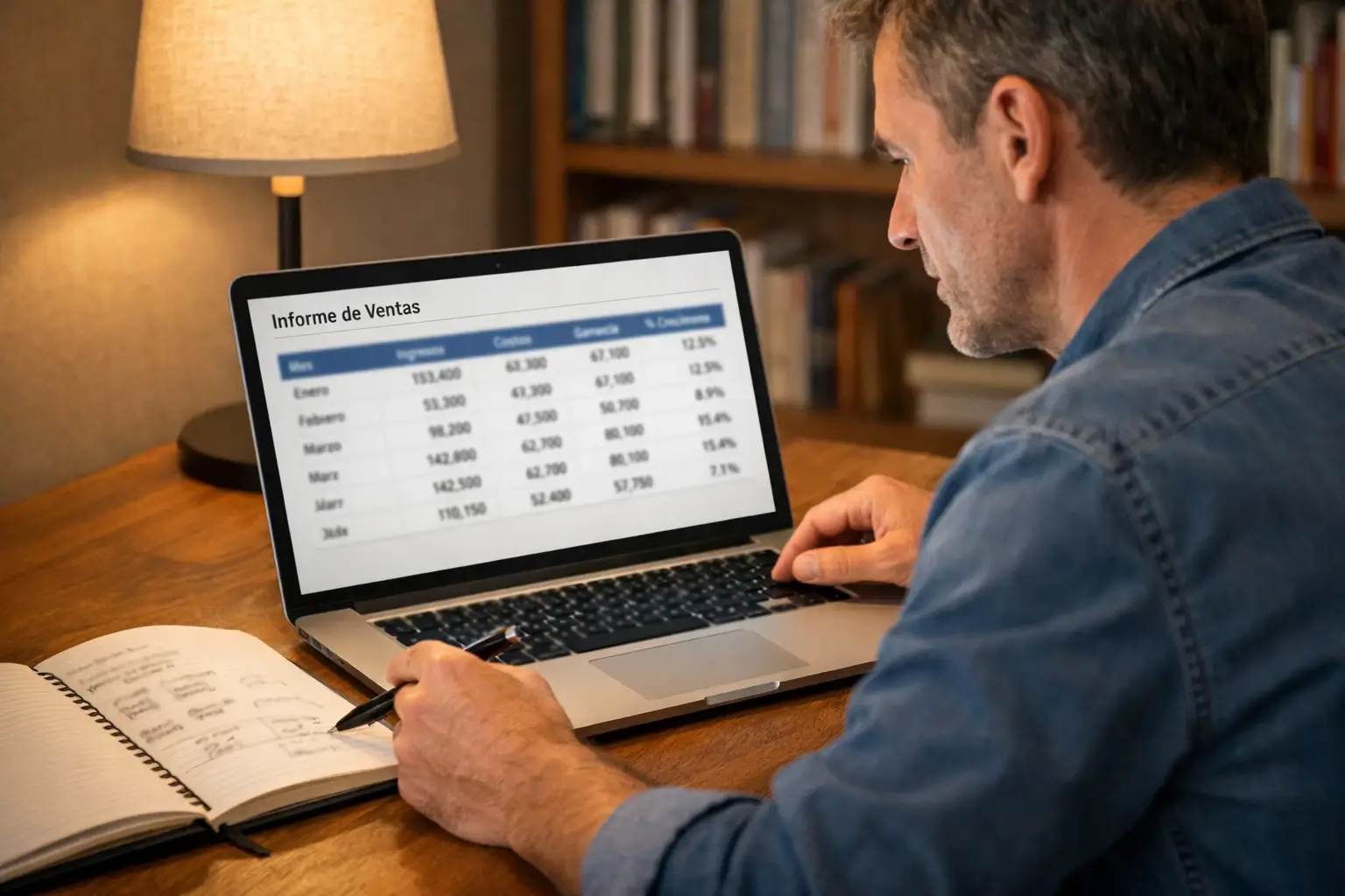 Persona analizando datos de apuestas deportivas en un portátil